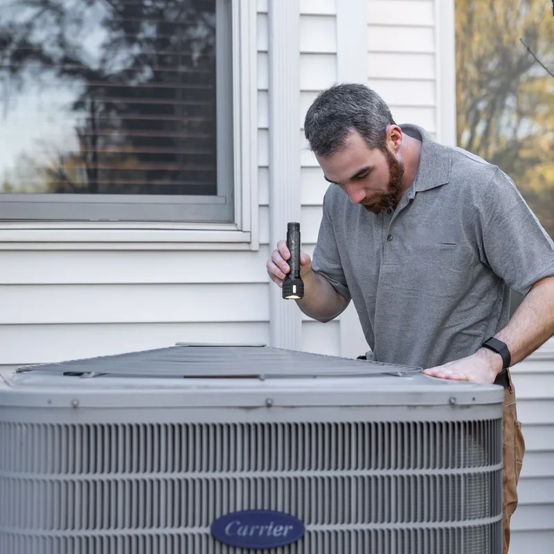 Outdoor unit cleaned and checked